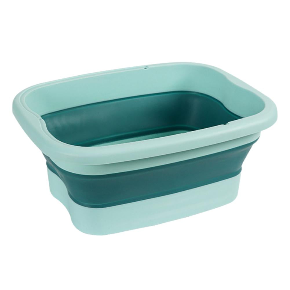 VOPPV Folding Massage Foot Wash Basin Foot Bath Bucket Home Laundry