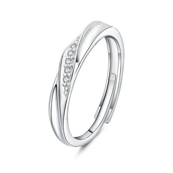 VOPPV Forever Love Couple Wedding Lover Silver Color Rings Lot B2 U2A1