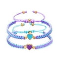 thumbnail image 1 of VOPPV Heart Shaped Woven Bracelet Valentine Day Gift Adjustable Bracelet, J4A7 Gift C5Y4, 1 of 8