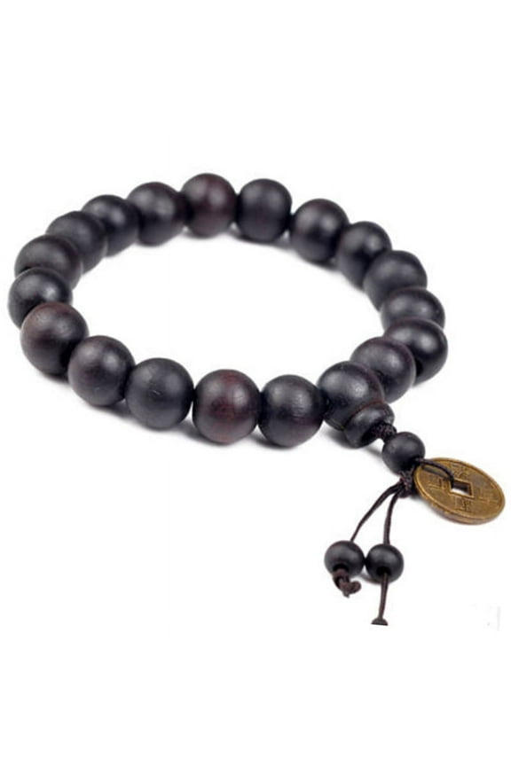 NEW Men's 12MM Buddha Buddhist Prayer Beads Bracelet Tibet Mala ~US F8F6