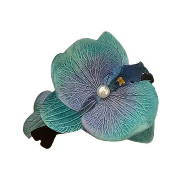 VOPPV Orchid Flower Hair Clips, Butterfly Hair Clip Ornament, Artificial Flower Claw Clips Accessories for Women Girls Wedding Summer Beach Party E7V7