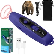 VORALYN 120 5 dB Rechargeable Bear Horn, Electronic Air Horn for Bears with 4 Volume Levels & 3 Tones, Whistle Bear Bells LED Safety Light for Hiking Camping Emergency, Wildlife Defense