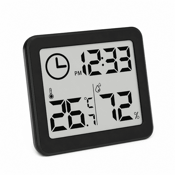 VORALYN 1Pcs Mini Thermometer Hygrometer Table Clock Wall Clock Kitchen Time Date Digital Station Calendar Digital Outdoor Thermometer,Digital Calendar,Digital Wall Calendar