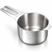 VORALYN 2/3 Cup 160 Ml | 5.3 Oz | 160 Cc Stainless Steel Measuring Cup,Metal Measuring Cup for Cooking&Baking