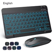 VORALYN 2026 New 10 Inch Backlit Keyboard and Mouse Keyboard for Ios Android Windows Wireless Keyboard and Mouse for Home,Office,Travel,Gaming,Study,Classroom