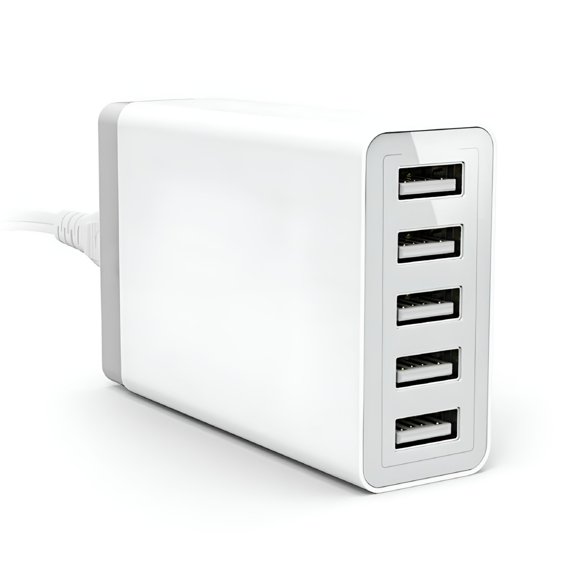 VORALYN 2026 New 5 Port Usb Wall Charger Hub, 40W 8A, Desktop Usb Charging Station for Multiple Devices, Multi Ports Usb Charger for Phones, Tablets and More