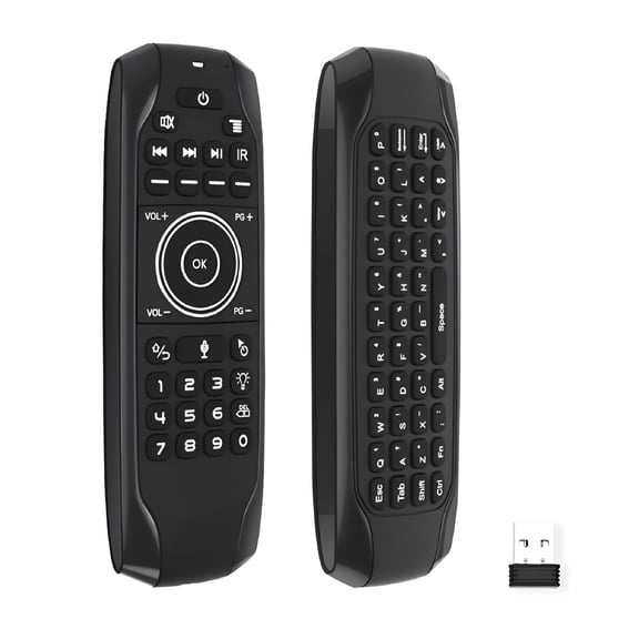VORALYN 2026 New Backlit 2.4G Wireless Keyboard Voice Control 6-Motion Sensing Backlight Ir Learning for Smart Tv,Android,Pc,Home Theater,Gaming,Media Control.