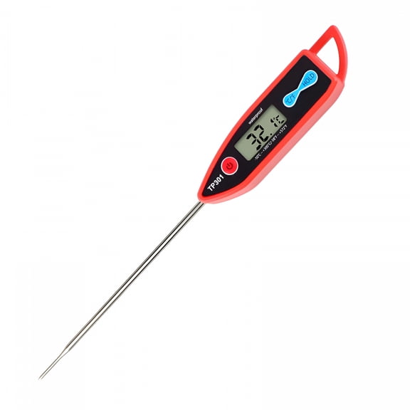 VORALYN 2026 New Digital Water Thermometer for Liquid,Candle,Instant Read with Waterproof for Food,Meat,Milk,Long Probe,Red for Cooking,Candy Making,Beverages,Baking,Food Safety.