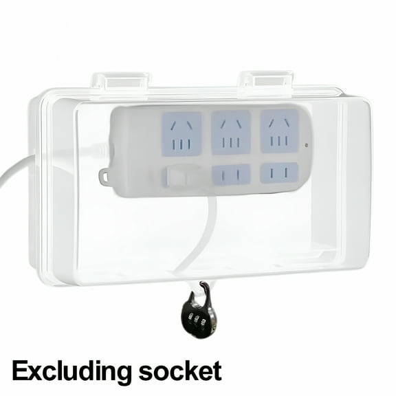 VORALYN 2026 New Large Outdoor Electrical Box Waterproof, White Translucent Black Ip54 Waterproof Box, Weatherproof Extension Cord Cover, Protect Plug, Power Strip, Timer, Socket, Holiday Light
