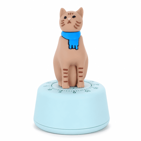 VORALYN 2026 New Lazy Cat Timer Countdown Kitchen Reminders Soft Rubber Abs for Kids Student Digital for Study,Cooking,Homework,Time Management,Kids' Activities