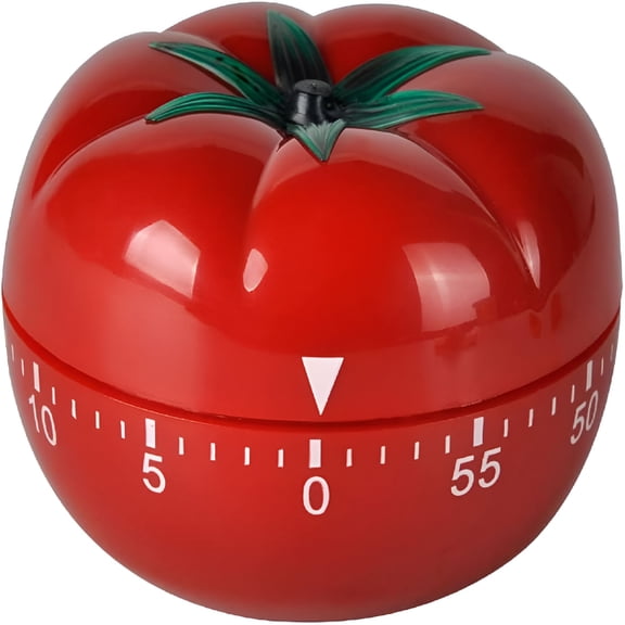 VORALYN 2026 New Pomodoro Timer,Tomato Shaped Mechanical 60 Minutes Countdown Timer Kitchen Cooking&Baking Helper for Cooking, Baking, Study, Exercise, Work 6.3 X 4.5 Cm