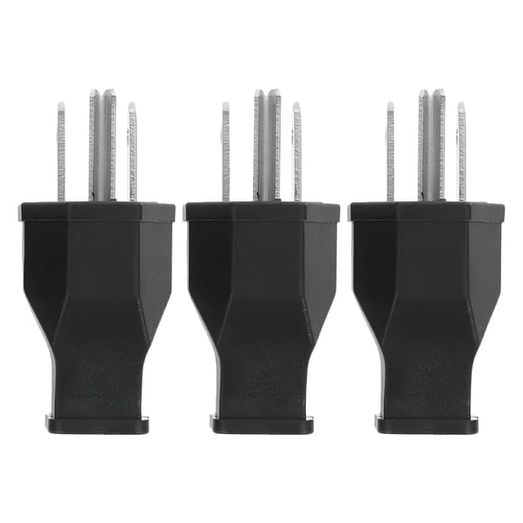 VORALYN 3pcs Electric Plugs Replacement Plugs 3 Prong Electrical Plug Extension Cord Ends (US Plug)