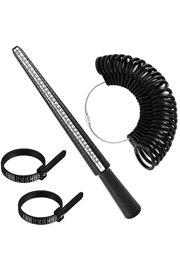 4 Pcs Ring Measurement Tool, High Accuracy Durable Plastic Finger Size Measuring Tape Reusable Ring Sizer Measurement Tools Clear Number Ring Sizer Tool