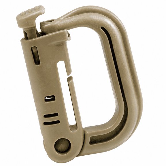 VORALYN 6 Pack 2.12" Tactical Locking D Ring Plastic Carabiner Backapck Molle Hook Clip for Webbing Straps Bag,6 Pack Tactical Locking Molle Clips