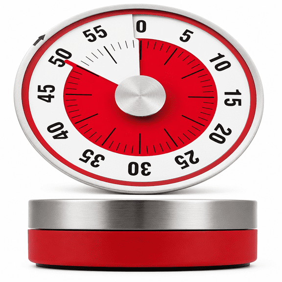 VORALYN 60-Minutes Visual Timer,Kitchen Timer for Cooking,Classroom Timer for Kids (3.1" Big Screen),Mechanical Countdown Timer with Magnetic,Time Management Tool for Kids,Toddler,Autism,ADHD