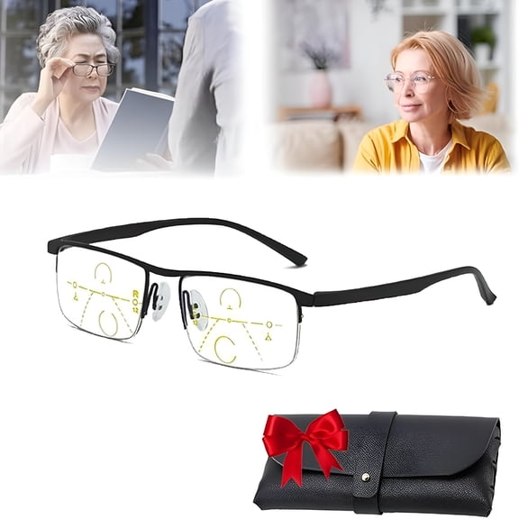 VORALYN Blue Light Glasses Men & Women Progressive Multifocal Reading Glasses with Blue Light Blocking,Hd Vision Pro Glasses for Computer,Reading,And Daily Use