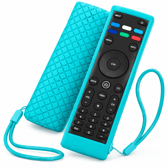 VORALYN Silicone Remote Control Cover for XRT140 Smart TV Remote, Soft Protective Sleeve Case, Shockproof Anti-Slip Remote Protector, Foldable Design, Blue