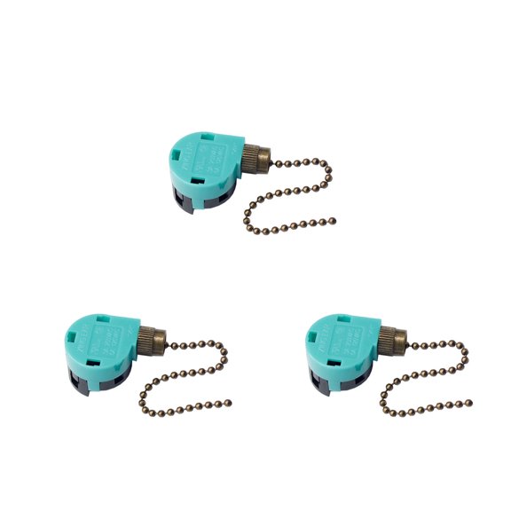 VORALYN Ceiling Fan Switch,Durable 3-Speed Ceiling Fan & Wall Lamp Switch,Universal Fit Pull Chain,3 Pack