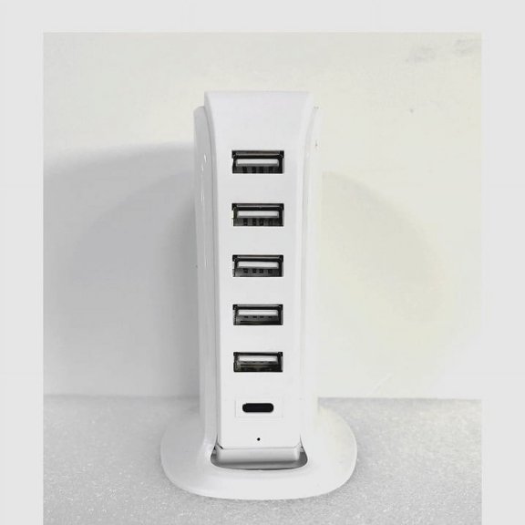 VORALYN Charging Station for Multiple Devices with Fast Charging,Compact Charging Tower with Safety Protection,Versatile USB Charging Hub