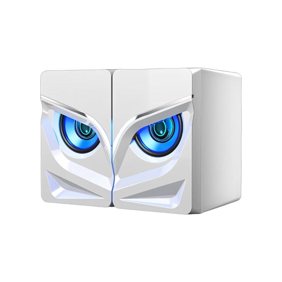 VORALYN Computer Speakers Bass Boost Desktop Or Laptop Speakers Multi-Function Low-Bass Stereo Sound System,White