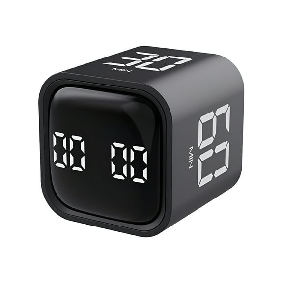 VORALYN Cube Pomodoro Timer,Rotating Pomodoro Timer,Timer Flip Gravity Sensor Cube Timer Countdown,Learn Fitness Timer Reminder,Digital Alarm Clock,Self-Discipline Manual Time Management