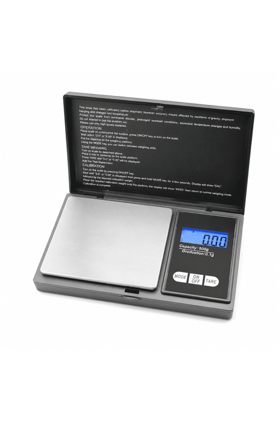 Digital Small Scale 500G/0.01G Accuracy Gram And Ounces Scale For Jewelry, Powder, Coin, Food Kitchen Pocket Scale With Tare, Backlight Display, Auto Shutoff