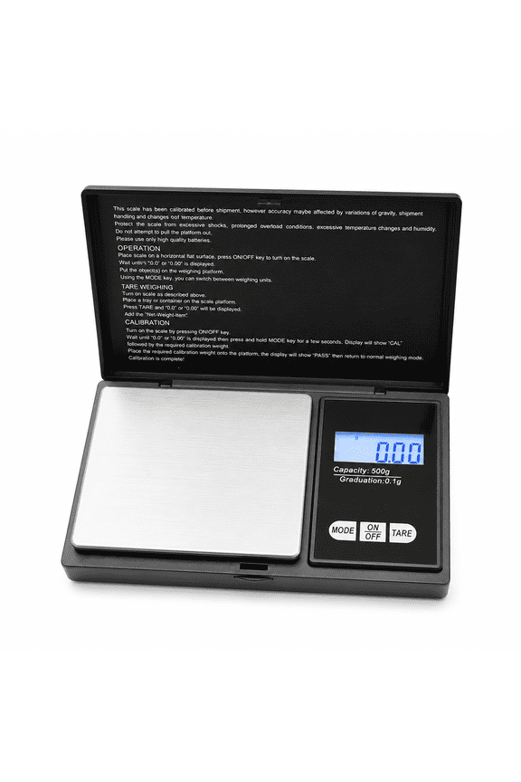 Digital Small Scale 500G/0.01G Accuracy Gram And Ounces Scale For Jewelry, Powder, Coin, Food Kitchen Pocket Scale With Tare, Backlight Display, Auto Shutoff