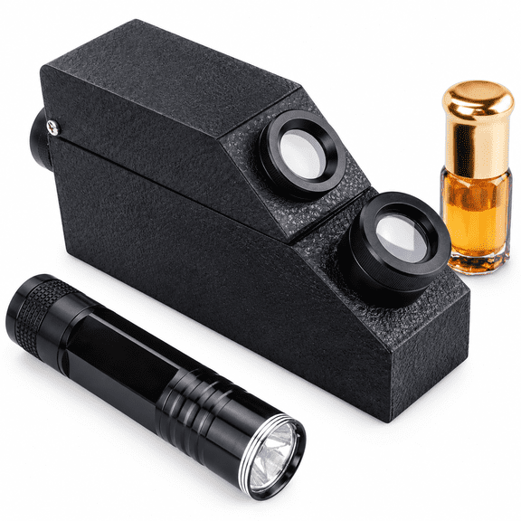 VORALYN Gem Tester,Portable Refractometer for Gemstones 1.30-1.81 for Lab and Identification of Gold Silver,Clear Scale Readability Low Power Consumption(B)