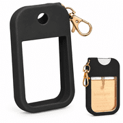 VORALYN Hand Sanitizer Spray Case Compatible with Silicone Hand Sanitizer Case Holder with Keychain for Touch Land Mist 1Fl. Oz, Hand Sanitizer Keychain Black