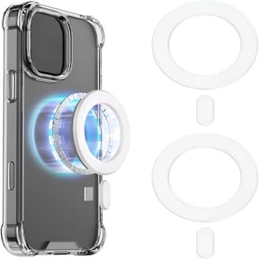 VORALYN Magnetic Base Adapter,2Pack,Magnetic Ring for Phone Cases,Compatible with Iphone,Galaxy,Ipad,Kindle,Popsocket (White 2Pcs)
