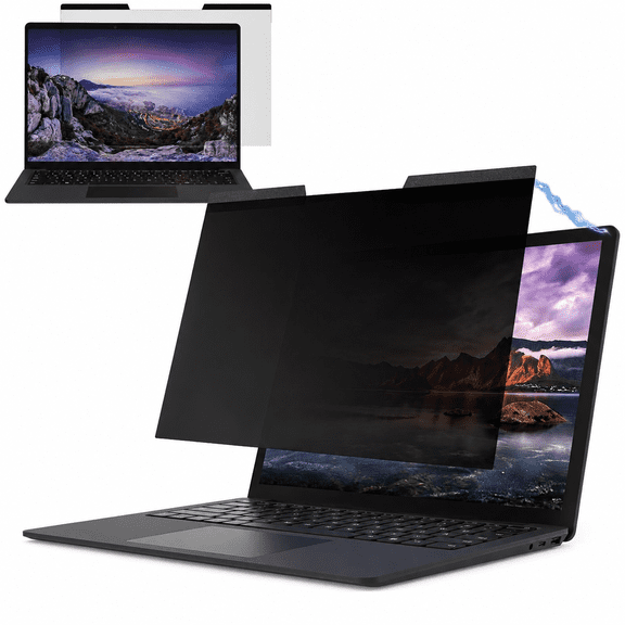 VORALYN Magnetic Laptop Privacy Screen 14" for 16:10 Aspect Ratio,Removable 14" Anti Glare Blue Light Spy Protector Monitor Filter Shield Compatible with Hp Dell Acer Asus