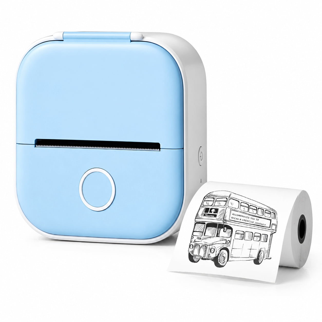 VORALYN Mini Bluetooth Photo Sticker Thermal Printer (Blue) - Walmart.com