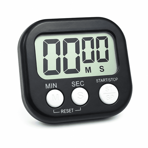 VORALYN One Hour Sand Timer Kids 30 Second Timer for Workouts Large Digital Countdown Clock 1Pack Small Digital Kitchen Timer Back And ON/Off Minute Second Count Up Countdown