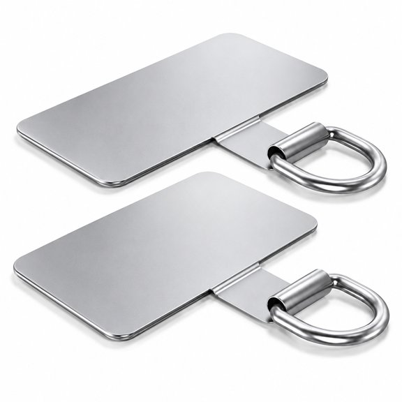 VORALYN Phone Lanyard Tab,Heavy Duty Tether Tab for Iphone & &Roid,Metal Lanyard Patch & Strap Adapter,44Lbs Load Capacity,Universal Phone Case Insert for Strap & Charm (Fashion Silver*2)