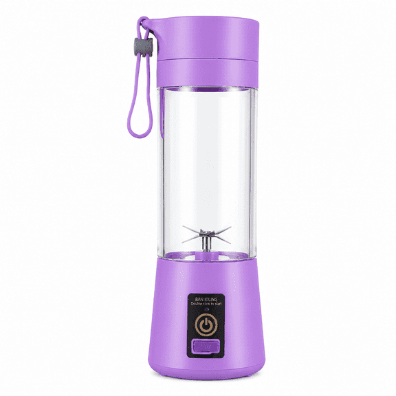 VORALYN Portable Blender,4-Blade Electric Mini Blender with Soft PP Handle,Blender with Anti-Slip Base,Purple