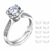 VORALYN Ring Sizer Invisible Size Adjuster,8 Sizes,Portable Guard for Loose Rings Fashion Jewelry Accessory Gift Party Wedding Elegant Vintage Dainty