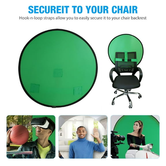 VORALYN Round Green Backdrop Photography Background Screen Portable Photo Video Studio