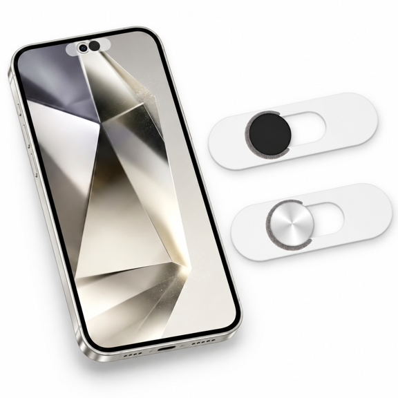 VORALYN Smartphones Webcam Cover Protect Privacy,Front Camera Cover for Phone,Webcam Blocker for Single Front Camera,Privacy Slider Protects Your Phone Security,2 Pack-Black