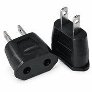 VORALYN Socket Plug Adapter Europe Eu Euro to Us Travel Charger Ac Power Converter 2PcsBlack