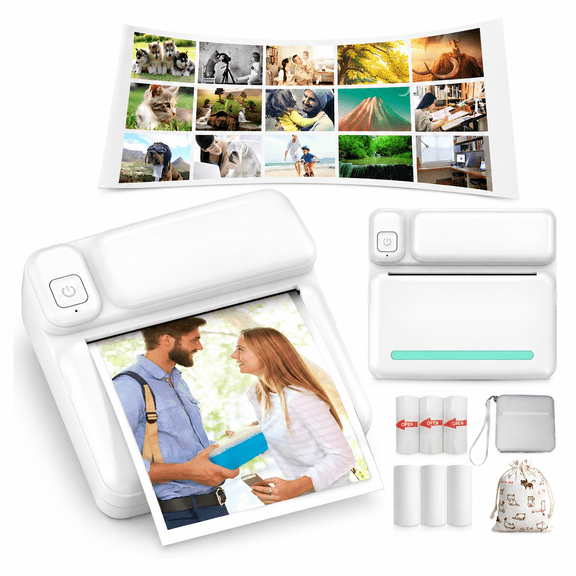 VORALYN Thermal Portable Wireless Printer 57Mm Mini Wireless Pos Thermal Image Photo Printer for Android Ios Mobile Phones Bluetooth Printers for Home Use