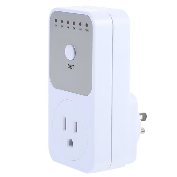 VORALYN Timer Outlet 1-10 Hour Timing Adjustable Mechanical Outlet Timer Power Saving Socket US Plug (4.33"X2.05"X1.18")
