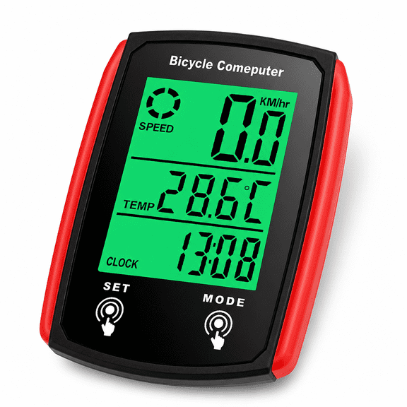 VORALYN Waterproof Wired Bike Computer 19 Functions Speedometer Odometer with Large LCD Display