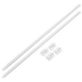 thumbnail image 1 of VORCOOL 1Set Extendable Shower Curtain Rod White Adjustable Tension No Drill Telescoping Rod for Bathroom and Home, 1 of 8
