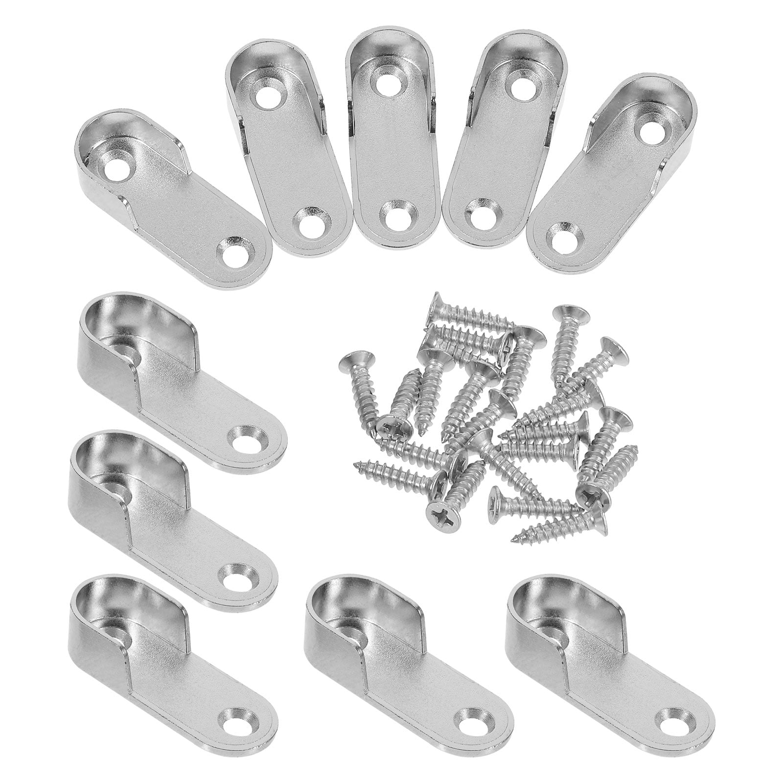 VORCOOL 2 Staffe Porta Tenda Regolabili In Ferro – Supporto A Muro Per Aste Da 19 Mm, Colore Argento - 3