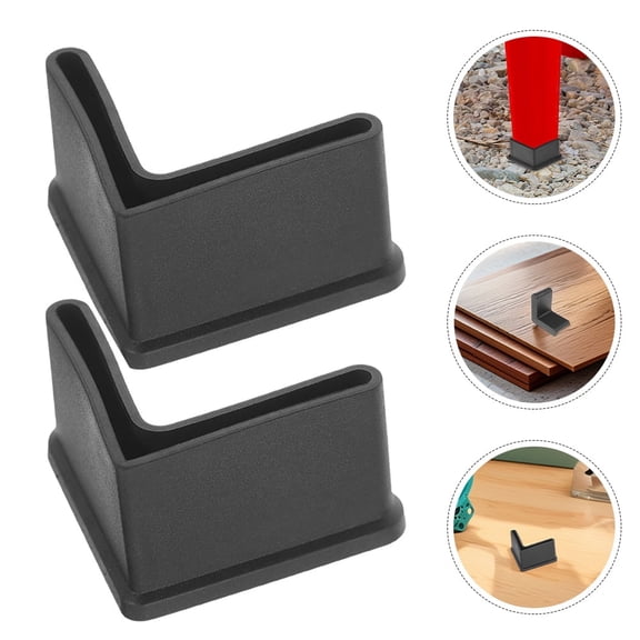 VORCOOL Furniture Angle Pads Black Rubber 10Pcs Bed Frame Covers For Metal Frame
