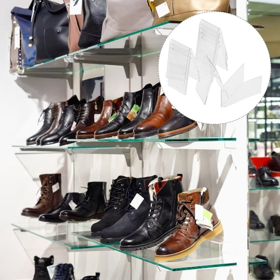 VORCOOL 10Pcs Clear Acrylic Shoe Risers Transparent Shoe Display Stand for Retail Shops