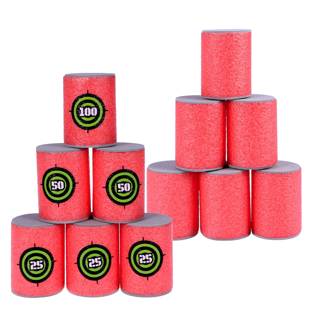 VORCOOL 12pcs EVA Target Cans for Guns Games Bullet Bow Shoot Dart