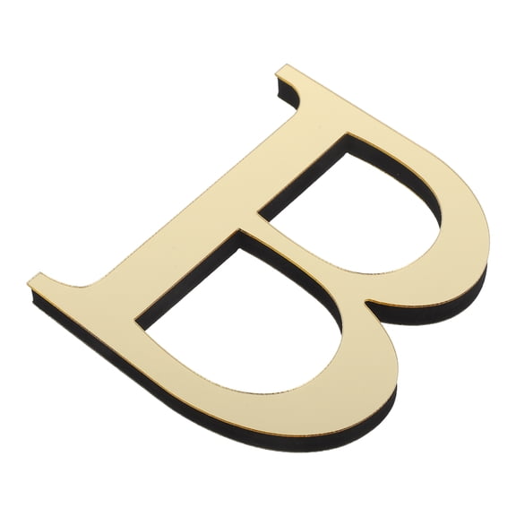 VORCOOL Golden Acrylic Wall Sticker Letter B with Adhesive Backing for Living Room