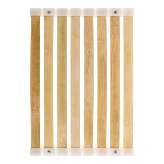 VORCOOL Bamboo Bath Mat Beige 1Pack High Temperature Resistant Sauna Use