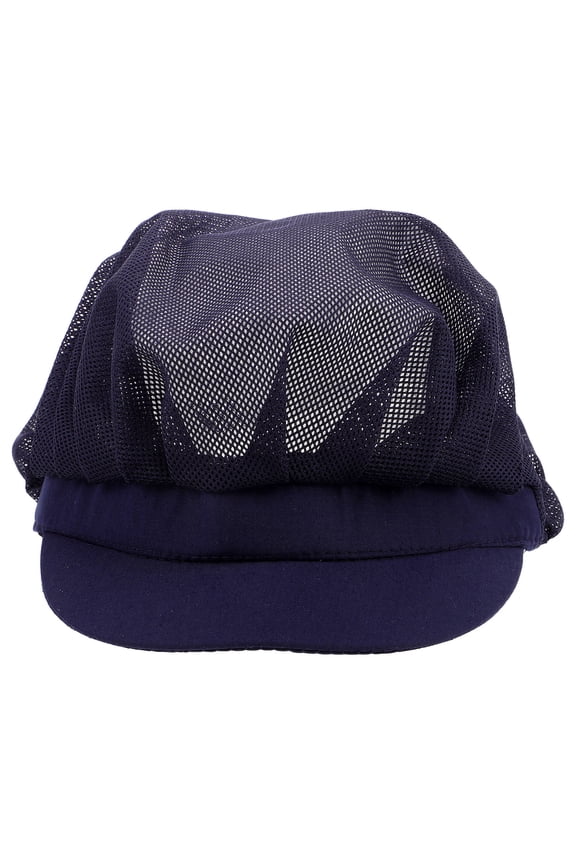 Navy Breathable Cotton Chef Hat Unisex Cooking Cap for Kitchen Bakers and Waitstaff